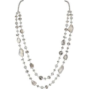 Bocar 2 Layer Long Beaded Necklace Crystal Beads Strand Fashion Jewelry for Women in Saudi Arabia