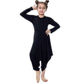 بذلة Loxdonz للفتيات بأكمام طويلة كاجوال قابلة للتمدد، فستان طويل للأطفال من 5 إلى 13 سنة in Kuwait