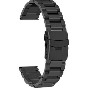 Juntan 18mm 20mm 21mm 22mm 24mm 26mm Classic Stainless Steel Watch Band Silver Black Grey Blue Gold Brushed Metal Watch Strap for Women Men Watch Replacement Band Double Buckle in Kuwait