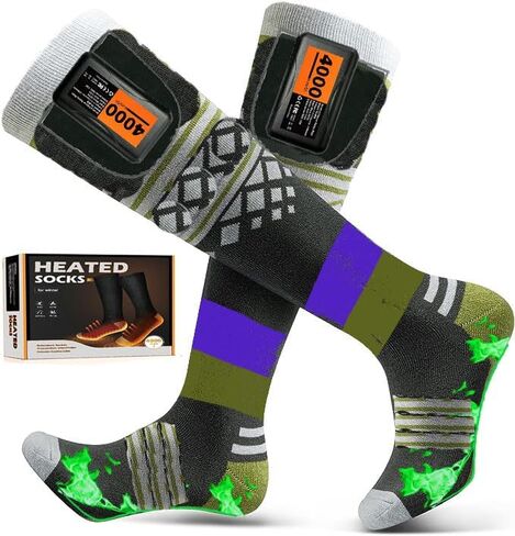 جوارب تسخين كهربائية، جوارب تدفئة شتوية للنساء، تعمل بالبطارية، جوارب حرارية للطقس البارد للنساء، الرياضات الخارجية، الصيد، التزلج، ركوب الخيل، الصيد (US6-9) in Kuwait
