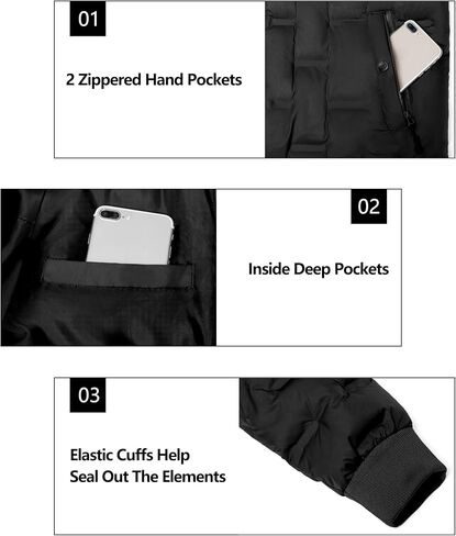 Little Donkey Andy Men's Puffer Warm Jacket Windproof Winter Coat with Recycled Insulation in Saudi Arabia