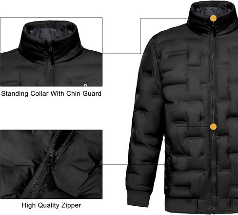 Little Donkey Andy Men's Puffer Warm Jacket Windproof Winter Coat with Recycled Insulation in Saudi Arabia