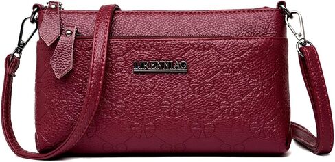 حقائب LSXCSM صغيرة تمر بالجسم للنساء بسحاب ثلاثي من الجلد ومحفظة للهاتف الخلوي in Kuwait