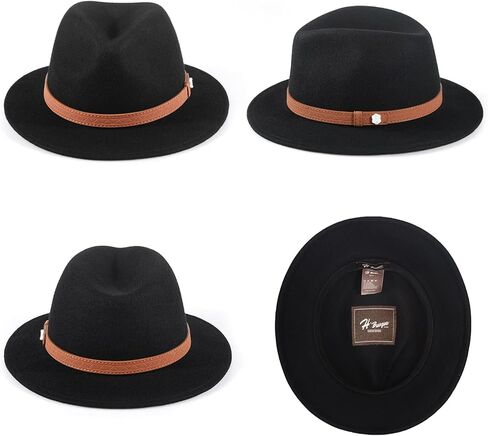 Open Road Hat Fedora Hat Pure Wool Felt Hat Vintage Rancher Hat Airway Vented Panama Hats for Men Women in Kuwait