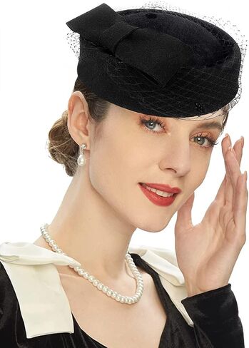 RZTA المرأة خمر 100% ورأى الصوف قاء زجاجي دلو الرامي قبعة الشتاء خمر القوس Fedoras الكنيسة الفاسناتور قبعة in Kuwait