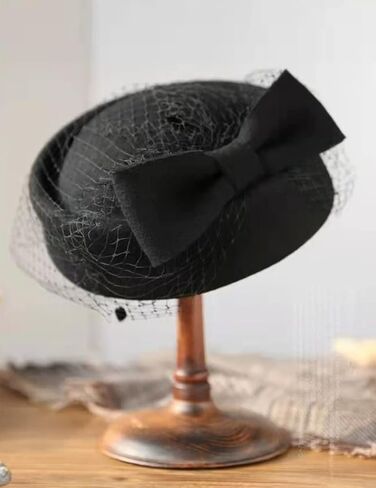 RZTA المرأة خمر 100% ورأى الصوف قاء زجاجي دلو الرامي قبعة الشتاء خمر القوس Fedoras الكنيسة الفاسناتور قبعة in Kuwait