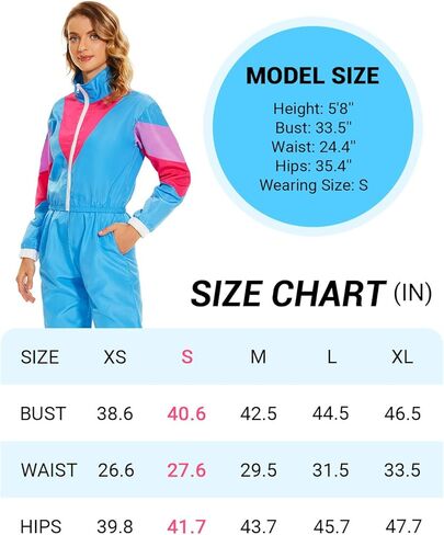 مجموعة ملابس Nhicdns النسائية المكونة من قطعتين من الألوان 80s 90s وأكمام طويلة سترة واقية من الرياح مجموعة رياضية نشطة in Kuwait