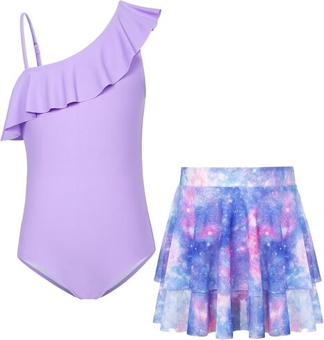 GRACE KARIN Girls Swimsuit with Skirt One Piece Bathing Suit Swimwear 6-14Y in Saudi Arabia
