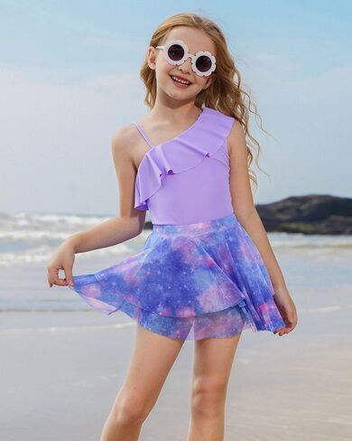 GRACE KARIN Girls Swimsuit with Skirt One Piece Bathing Suit Swimwear 6-14Y in Saudi Arabia
