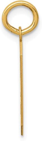 Solid 14k Yellow Gold Medium Number 9 Charm Brushed Matte Finish Pendant - 20mm x 8mm in Saudi Arabia