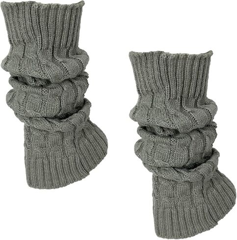 F.C. Fashion Culture Women's Cable Knit Ribbed Leg Warmers Boot Toppers in Saudi Arabia