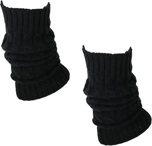 F.C. Fashion Culture Women's Cable Knit Ribbed Leg Warmers Boot Toppers in Saudi Arabia