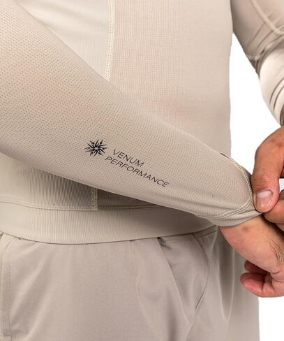 Venum Men's G-fit Air Rashguard Longsleeve-Sand in Saudi Arabia