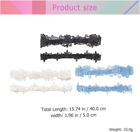 Holibanna زوج واحد من أحزمة أربطة الزفاف على شكل زهرة والفخذ من الدانتيل وحلقة الساق على شكل زهور لحفلات الزفاف in Kuwait