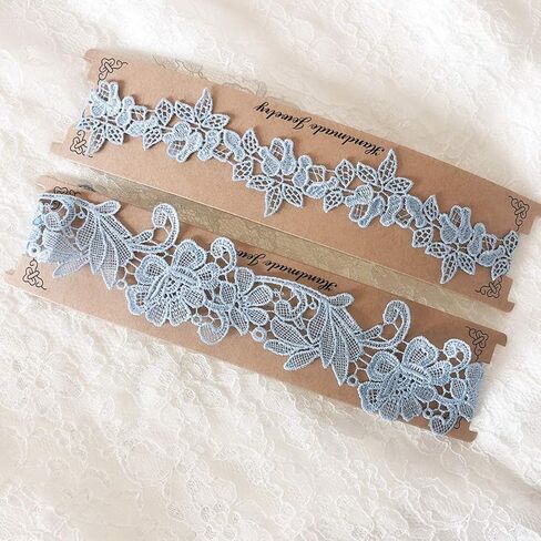 Holibanna زوج واحد من أحزمة أربطة الزفاف على شكل زهرة والفخذ من الدانتيل وحلقة الساق على شكل زهور لحفلات الزفاف in Kuwait