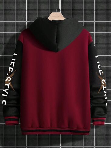 SHENHE Men's Slogan Graphic Button Down Varsity Jacket Baseball Bomber Jackets in Saudi Arabia