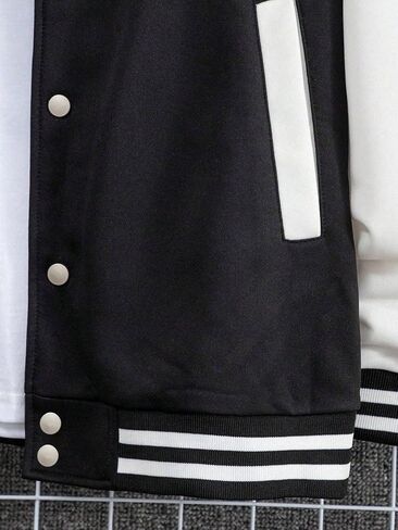 SHENHE Men's Slogan Graphic Button Down Varsity Jacket Baseball Bomber Jackets in Saudi Arabia
