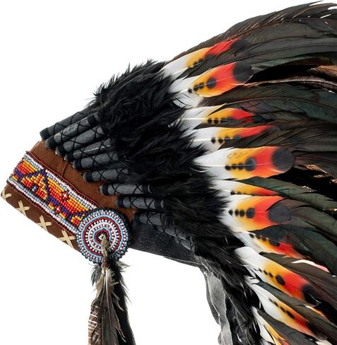 Novum Crafts Feather Headdress | Native American Indian Inspired | Choose Color in Kuwait