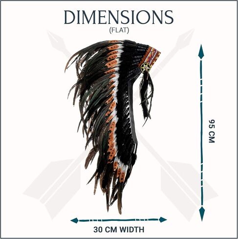 Novum Crafts Feather Headdress | Native American Indian Inspired | Choose Color in Kuwait