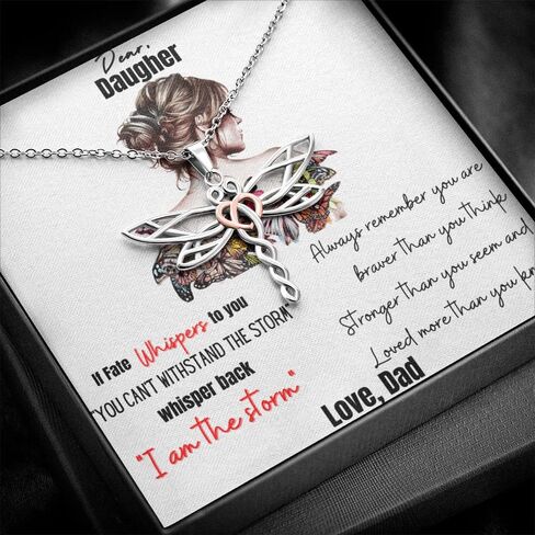 WISHICIOUS - Daughter Gifts from Mom and Dad, Mother Daughter gift from mom - Gifts for Daughters from Mothers - To My Daughter Necklace From Mom and Dad - Mom and Daughter necklace Birthday Gift for Daughter, Father Daughter Necklace in Saudi Arabia