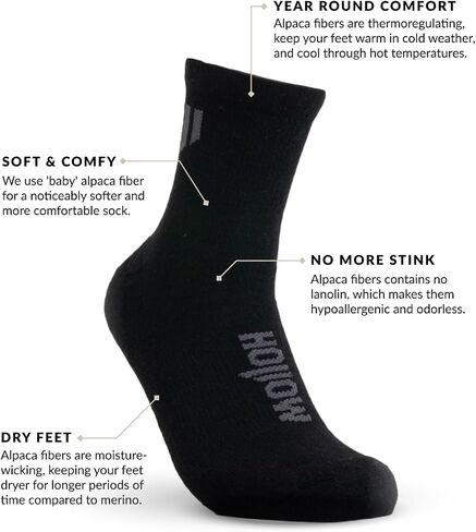 HOLLOW Alpaca Ankle Socks for Men and Women, Moisture Wicking Alpaca Socks for Hiking, Running, Temperature Regulating in Saudi Arabia