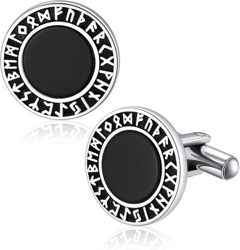 Bandmax Mens Cufflinks Stainless Steel Viking/Skull/Masonic Cuff Links for Men Best Gift for Father Husband Son in Kuwait