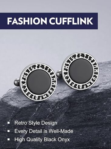 Bandmax Mens Cufflinks Stainless Steel Viking/Skull/Masonic Cuff Links for Men Best Gift for Father Husband Son in Kuwait