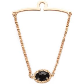 Men's Gold Tie Chain Silver Tie Clip Chain Zirconia Tie Pin Jewelry Gift