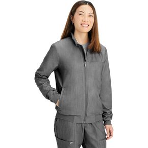 Fabletics Women's Daily 3-Pocket Scrub Jacket - MotionTech, Lightweight, Breathable, Wrinkle-Resist, Semi-Slim Fit