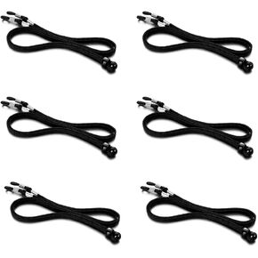Borsgye 6PCS Eyeglass Rope Leather Velvet Strap Holder Chain Eyeglass Lanyard Sports Glass Cords Necklace Chain Fashion Accessories - Black in Kuwait
