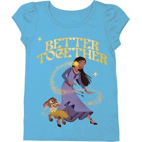 Disney Girls Wish Movie Asha Star & Valentino Short Sleeve T-Shirt-Sizes 2-16 in Saudi Arabia