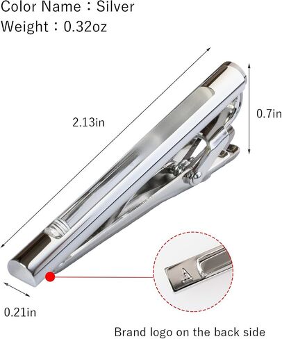 [TAVARAT] Glass Tie Clip Tie Clips for Men half clear Tie Bar Tie Pin Tps-124 in Saudi Arabia