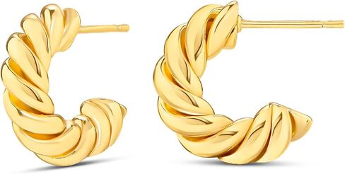 Amazon Essentials Sterling Silver Twisted Rope Hoop in Saudi Arabia