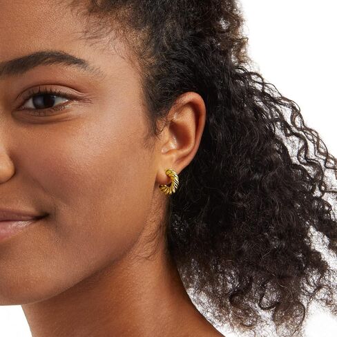 Amazon Essentials Sterling Silver Twisted Rope Hoop in Saudi Arabia