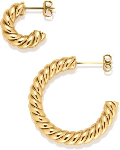 Amazon Essentials Sterling Silver Twisted Rope Hoop in Saudi Arabia