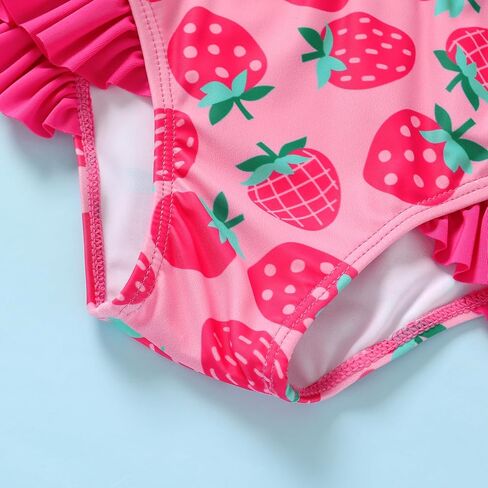 YOUNGER TREE Toddler Girls Two Pieces Swimsuit Color Block Stripe Swimwear Summer Beach Bathing Suit 18M-5T in Saudi Arabia