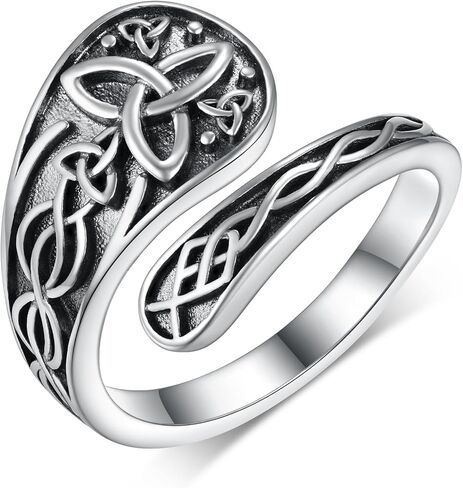 SCZKLAQ Spoon Rings for Women 925 Sterling Silver Spoon Rings Vintage Thumb Rings Jewelry Gifts for Women Men in Saudi Arabia