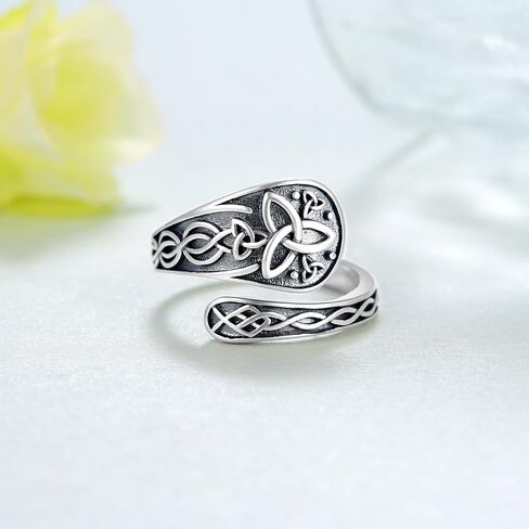 SCZKLAQ Spoon Rings for Women 925 Sterling Silver Spoon Rings Vintage Thumb Rings Jewelry Gifts for Women Men in Saudi Arabia