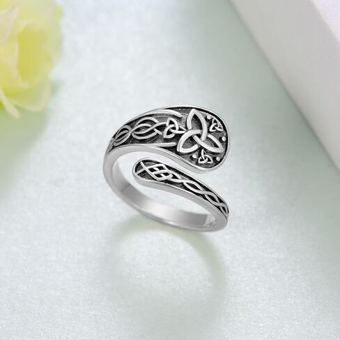 SCZKLAQ Spoon Rings for Women 925 Sterling Silver Spoon Rings Vintage Thumb Rings Jewelry Gifts for Women Men in Saudi Arabia