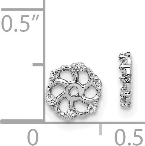 14k White Gold .48ct Diamond Twisted Halo Earring Jackets UpTo 4.5mm Studs (0.048 cttw, I1 Clarity, H-I Color) in Saudi Arabia
