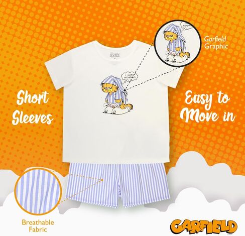 Garfield Kids' Big Girls' 2-Piece Loose-fit Pajama Set in Saudi Arabia