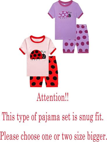 Family Feeling Giraffe Little Girls' Short Pajamas 100% Cotton Clothes in Saudi Arabia