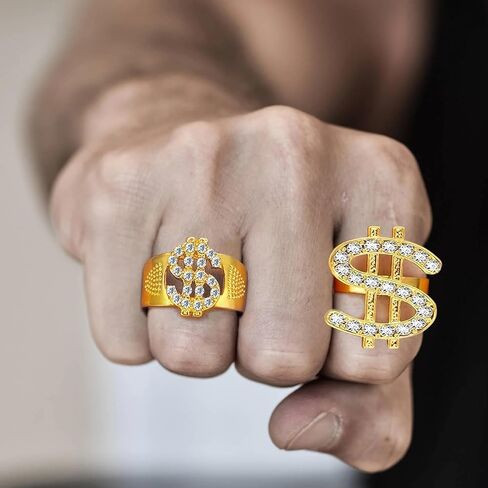 ريوسو الهيب هوب مغني الراب زي 80s 90s اكسسوارات الزي للرجال وهمية سلسلة ذهبية المال تسجيل قلادة الهيب هوب مغني الراب زي عدة مجوهرات in Kuwait