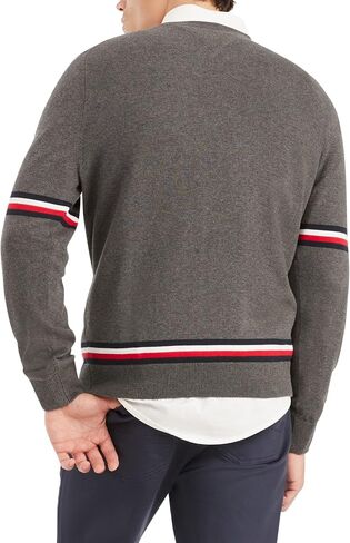 Tommy Hilfiger Men's Essential Signature Stripe Crewneck Sweater in Saudi Arabia