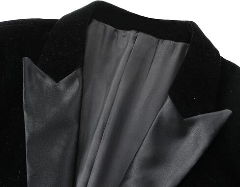 Cloudstyle Mens 2-Piece Suit Peaked Lapel 1 Button Tuxedo Slim Fit Dinner Jacket Pants in Kuwait