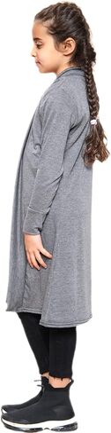 Girls Boyfriend Cardigan Plain Long Sleeve Fashion Open Top Age 5-14 Years in Saudi Arabia