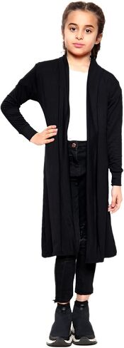 Girls Boyfriend Cardigan Plain Long Sleeve Fashion Open Top Age 5-14 Years in Saudi Arabia