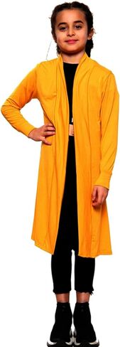 Girls Boyfriend Cardigan Plain Long Sleeve Fashion Open Top Age 5-14 Years in Saudi Arabia