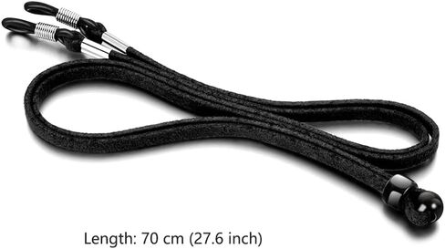 Borsgye 6PCS Eyeglass Rope Leather Velvet Strap Holder Chain Eyeglass Lanyard Sports Glass Cords Necklace Chain Fashion Accessories - Black in Saudi Arabia