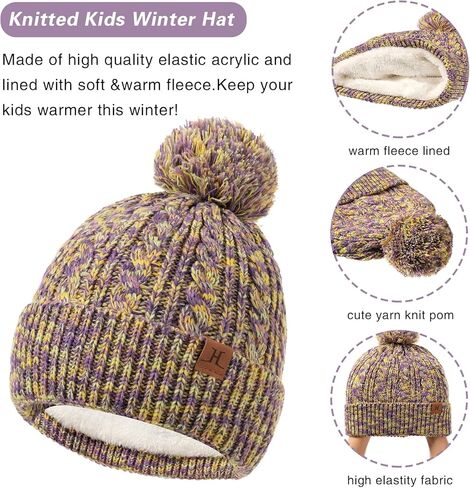 مجموعة من 3 قطع من قفازات وشاح الشتاء للأطفال والبنات والأولاد من جاستور in Kuwait